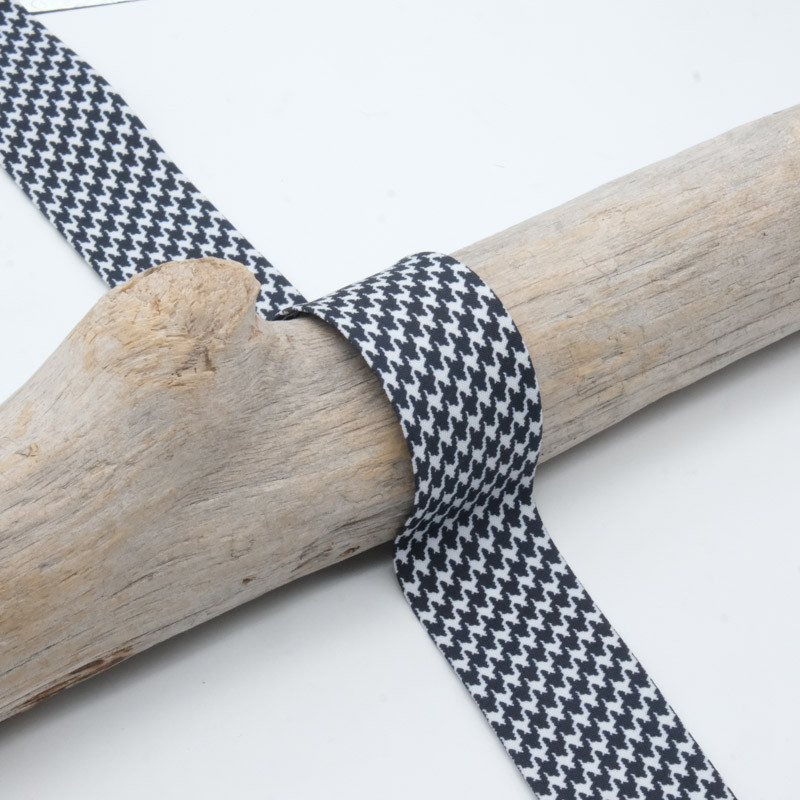 30mm Geometric Houndstooth Bias Tape - Maison Klem